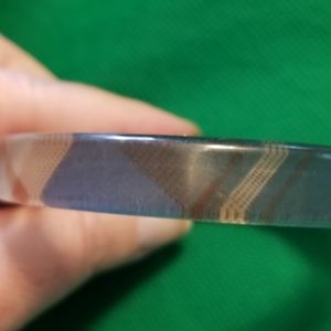 Vintage plaid lucite bangle